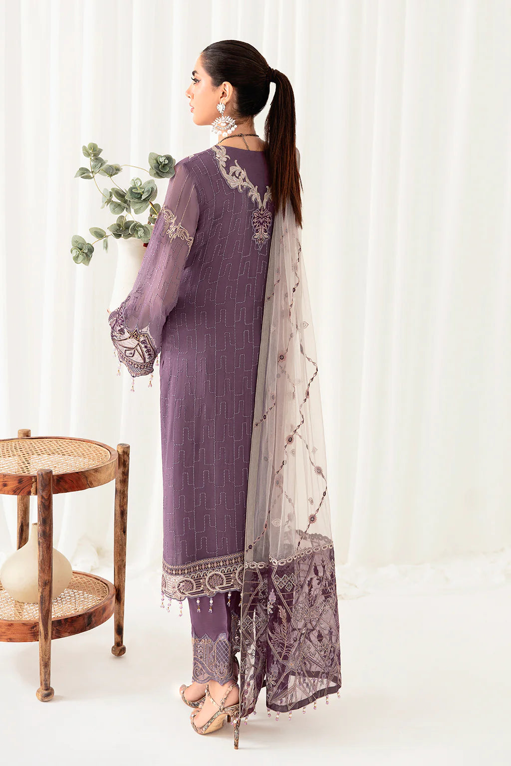 Purple Rangoon by Ramsha Chiffon Ladies Suit