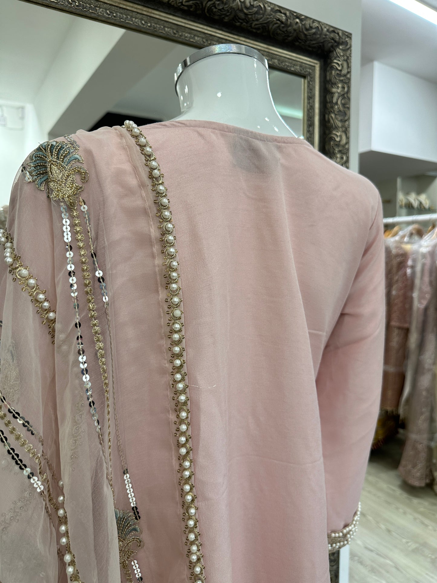 Pink Silk Ladies Suit