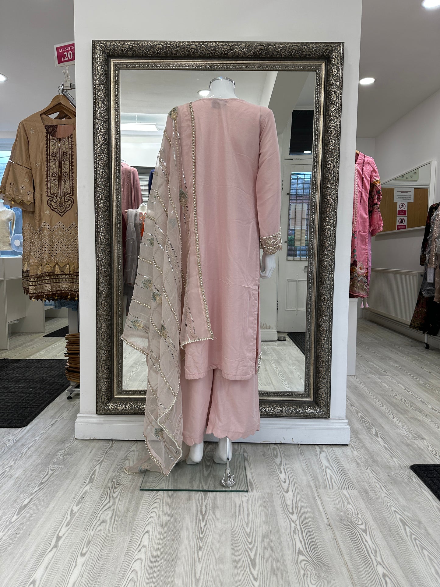 Pink Silk Ladies Suit