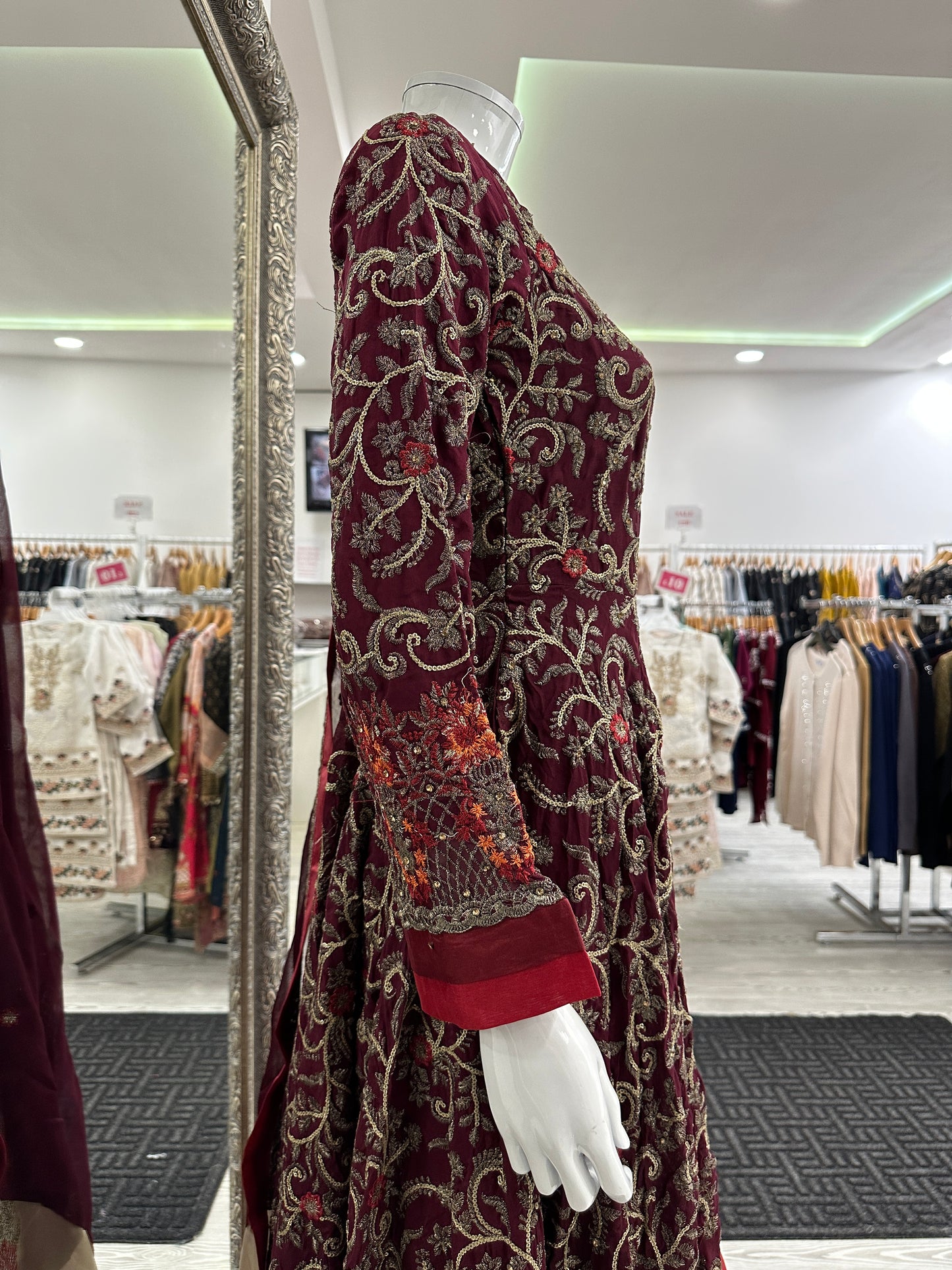 Maroon Luxury Chiffon Ladies Suit