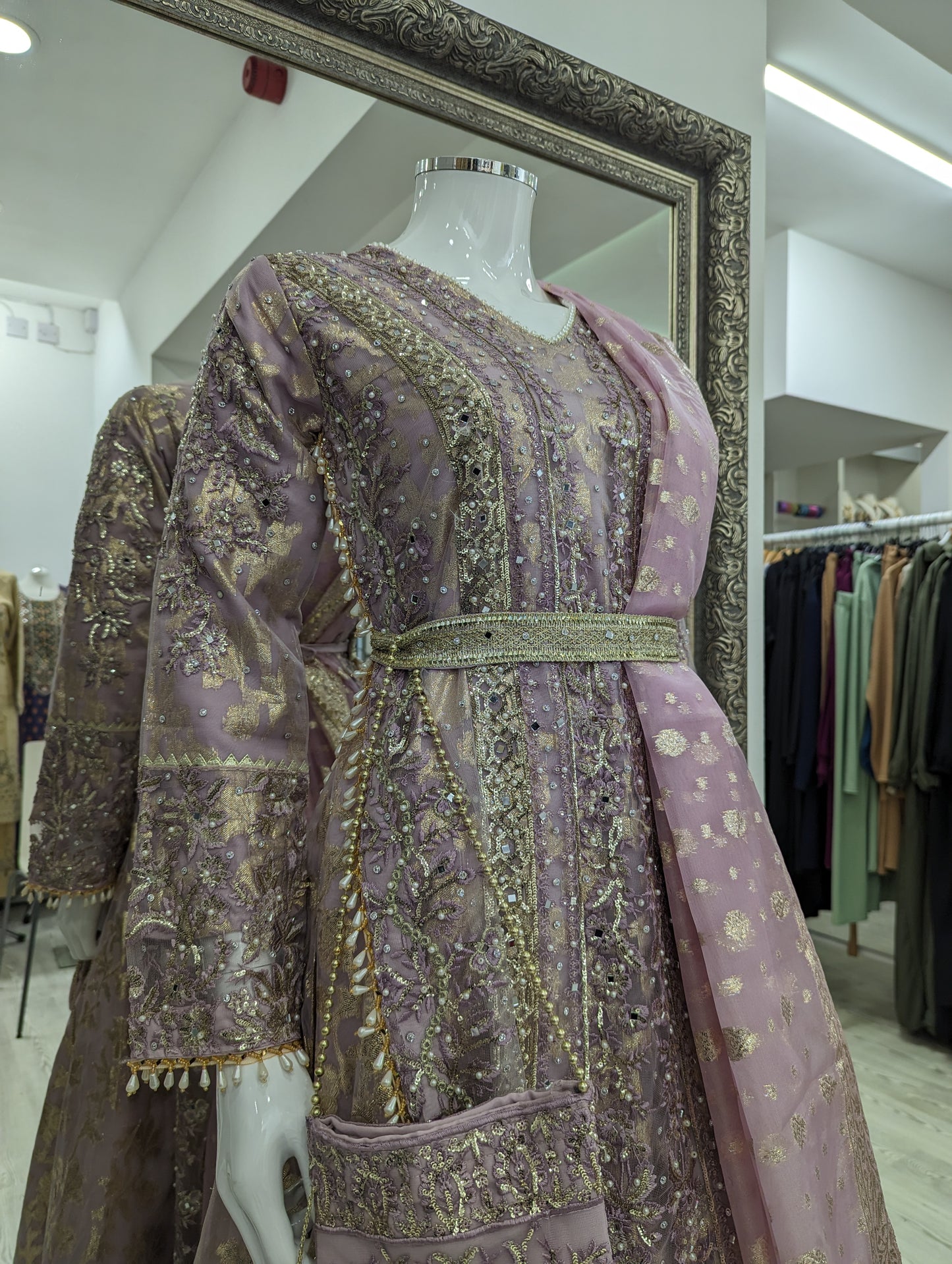 Lilac Luxury Net Ladies Suit
