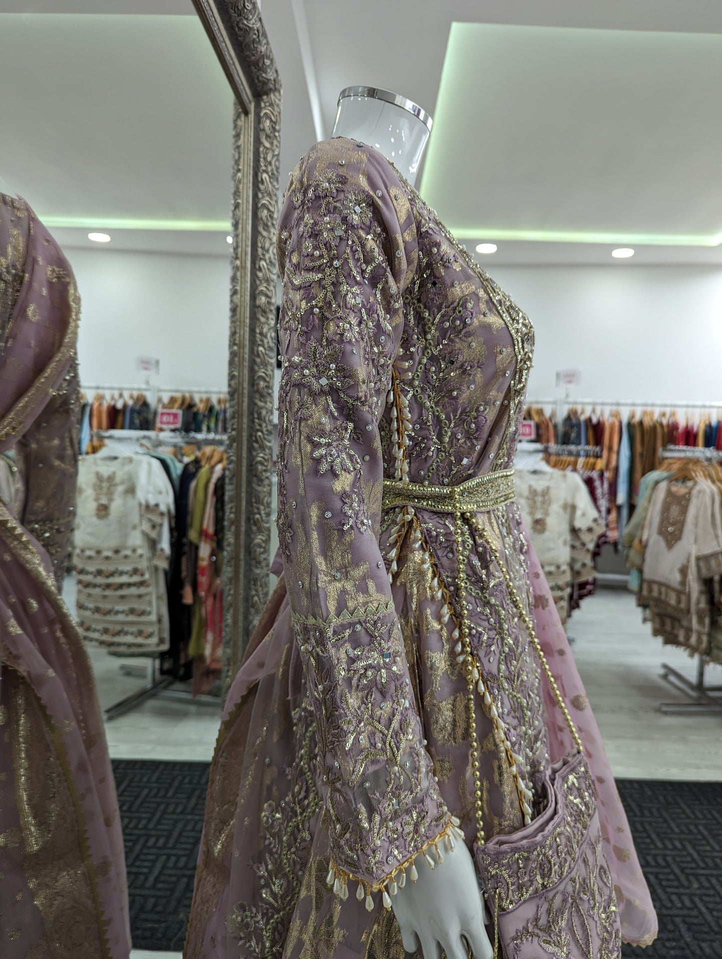 Lilac Luxury Net Ladies Suit