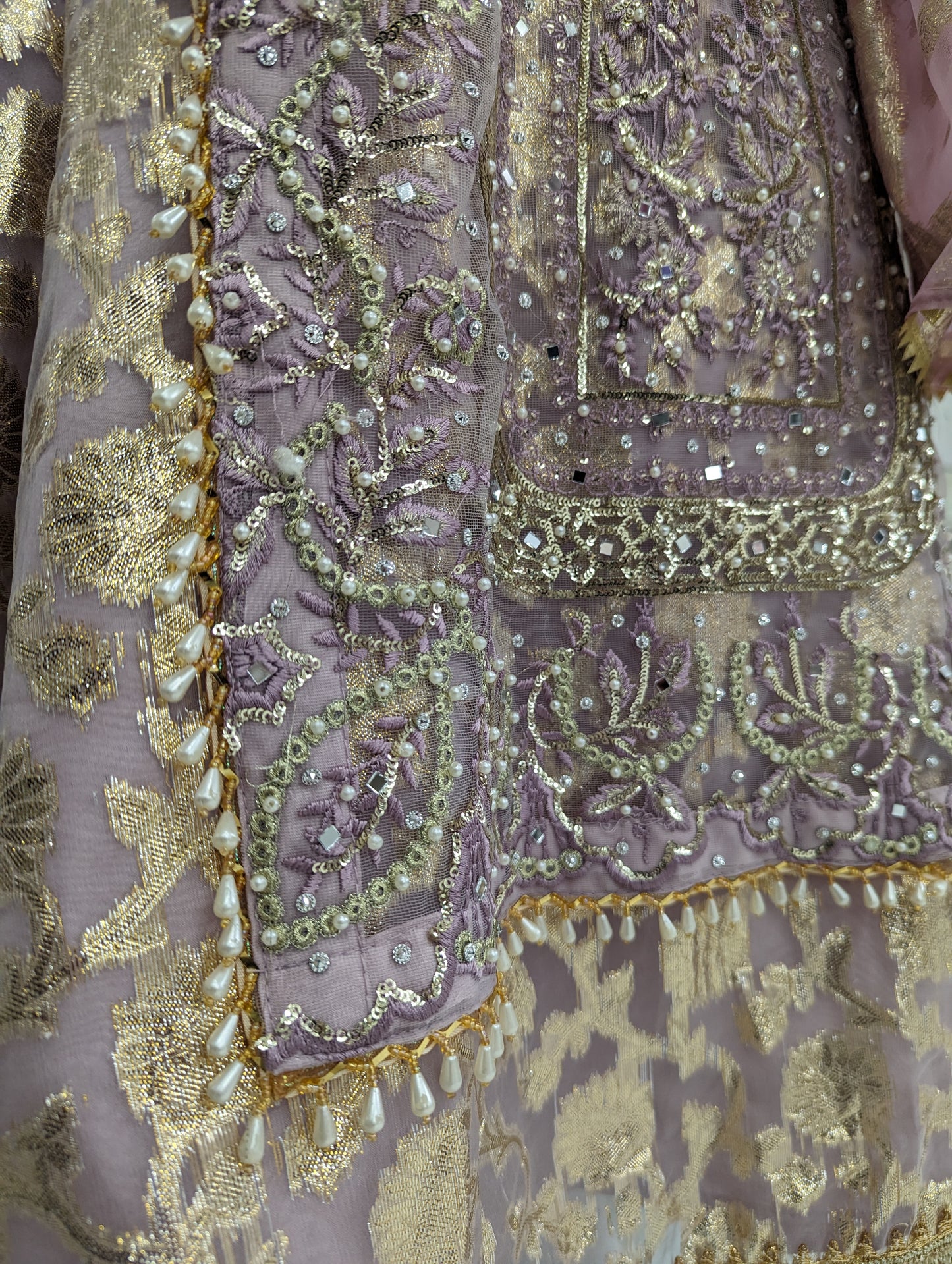 Lilac Luxury Net Ladies Suit
