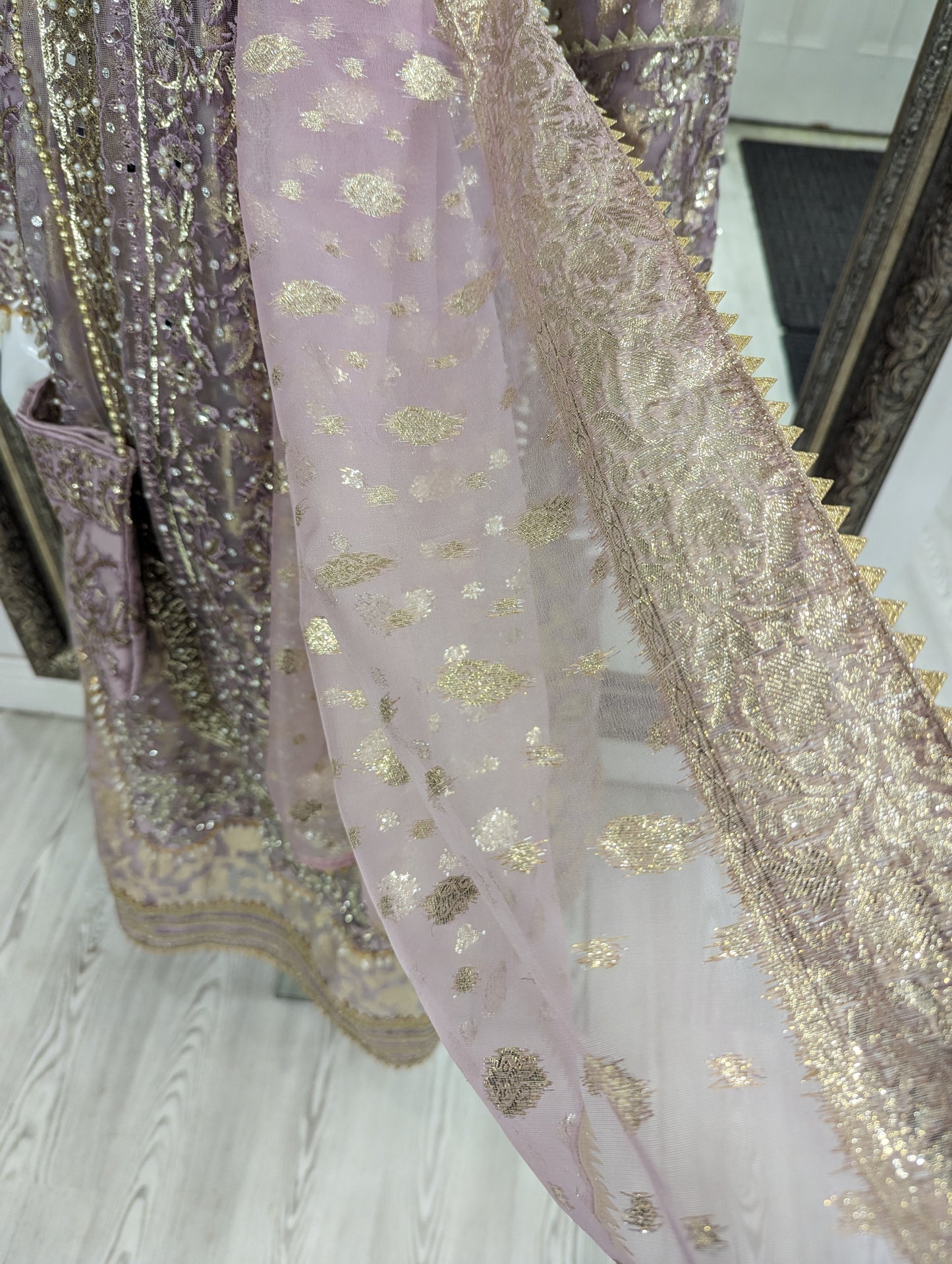Lilac Luxury Net Ladies Suit