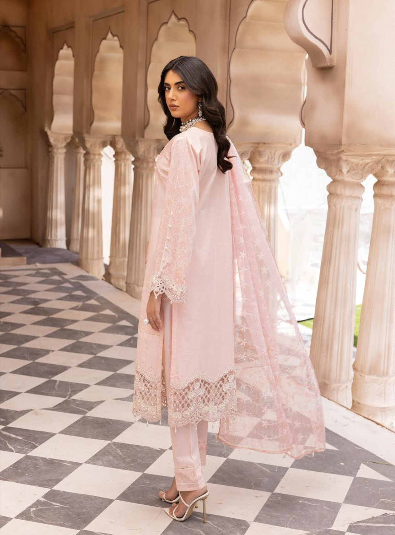 Pink Chikankari Ladies Suit