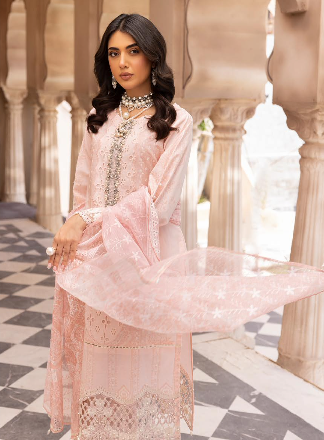 Pink Chikankari Ladies Suit