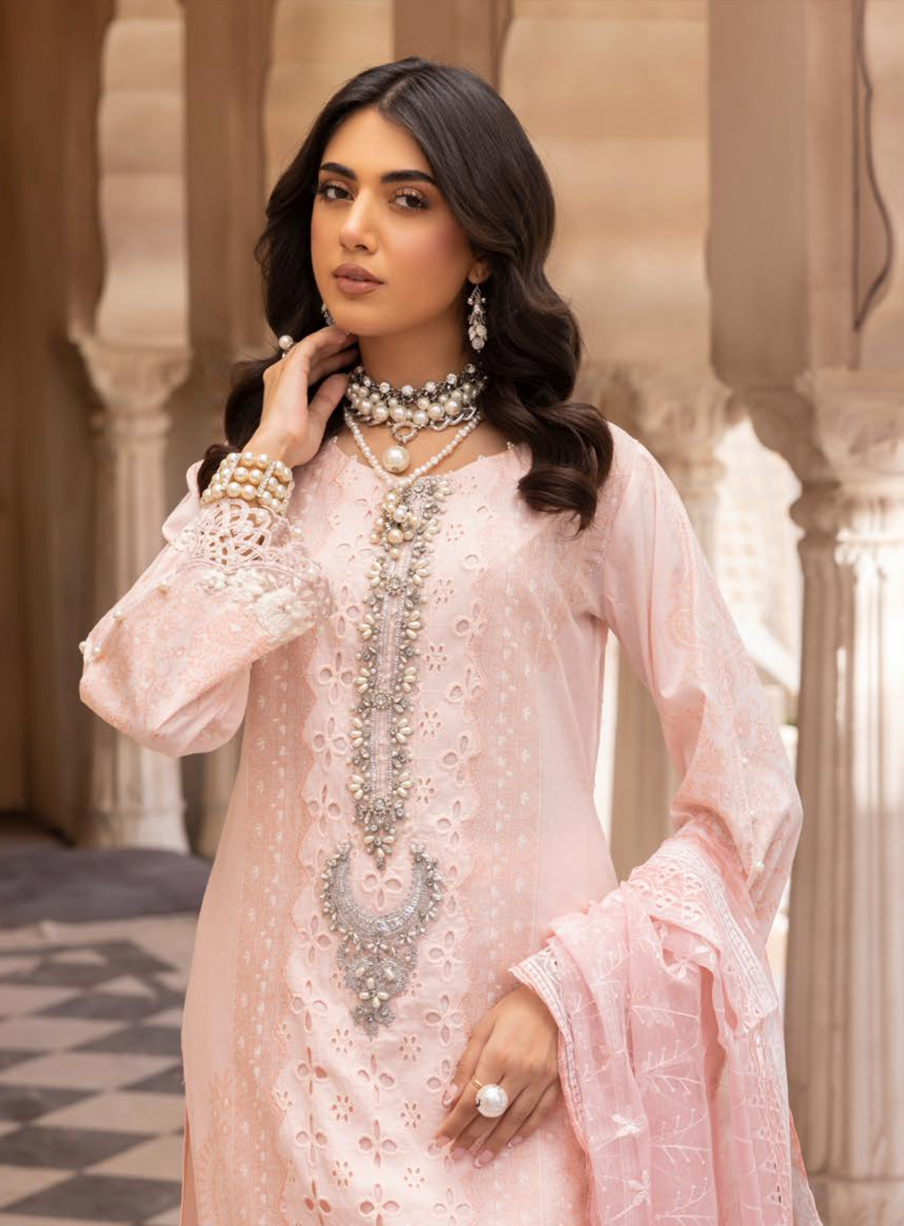 Pink Chikankari Ladies Suit