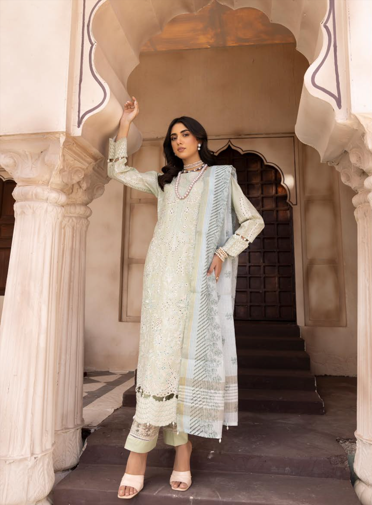 Green Chikankari Ladies Suit