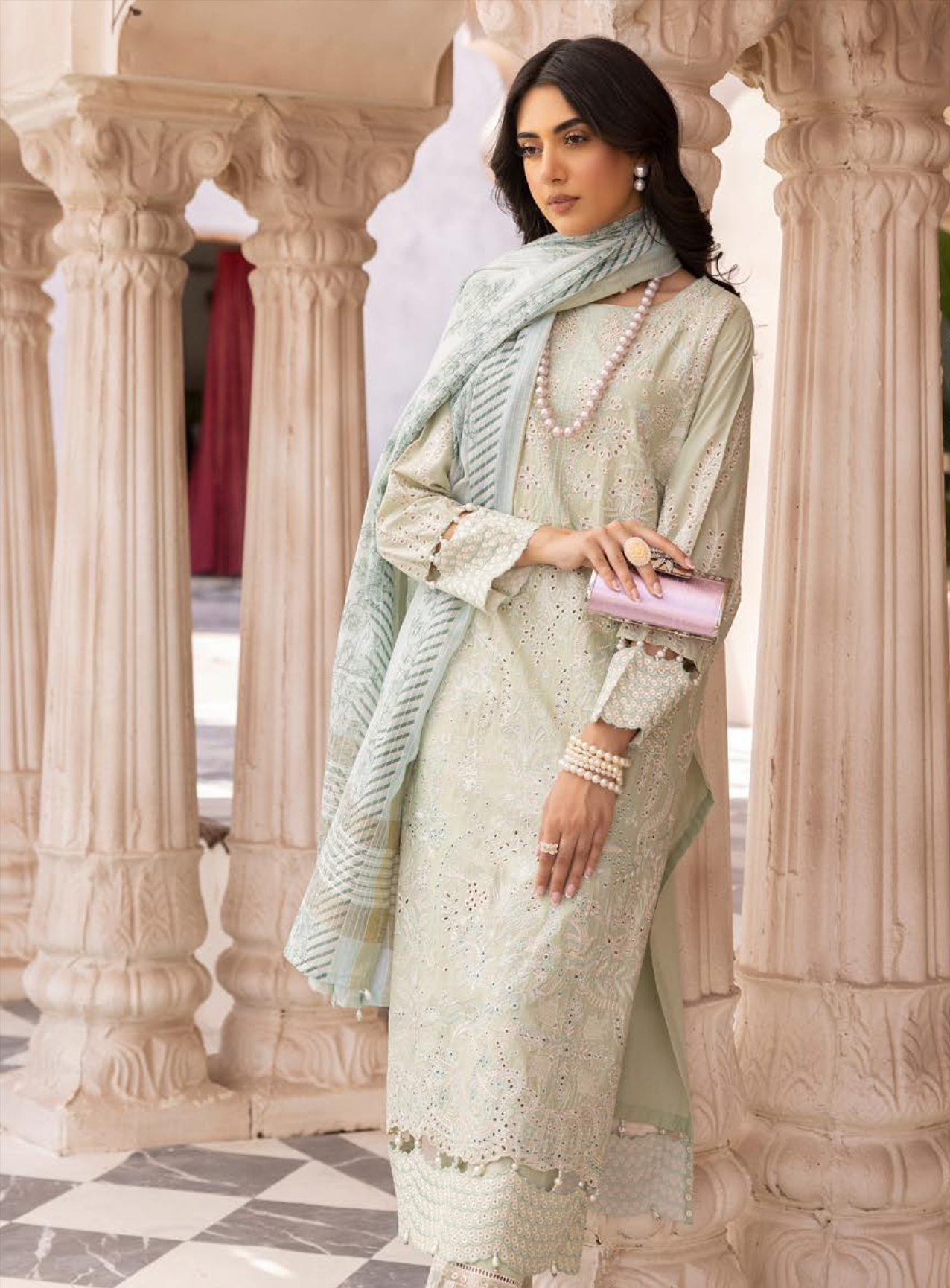 Green Chikankari Ladies Suit