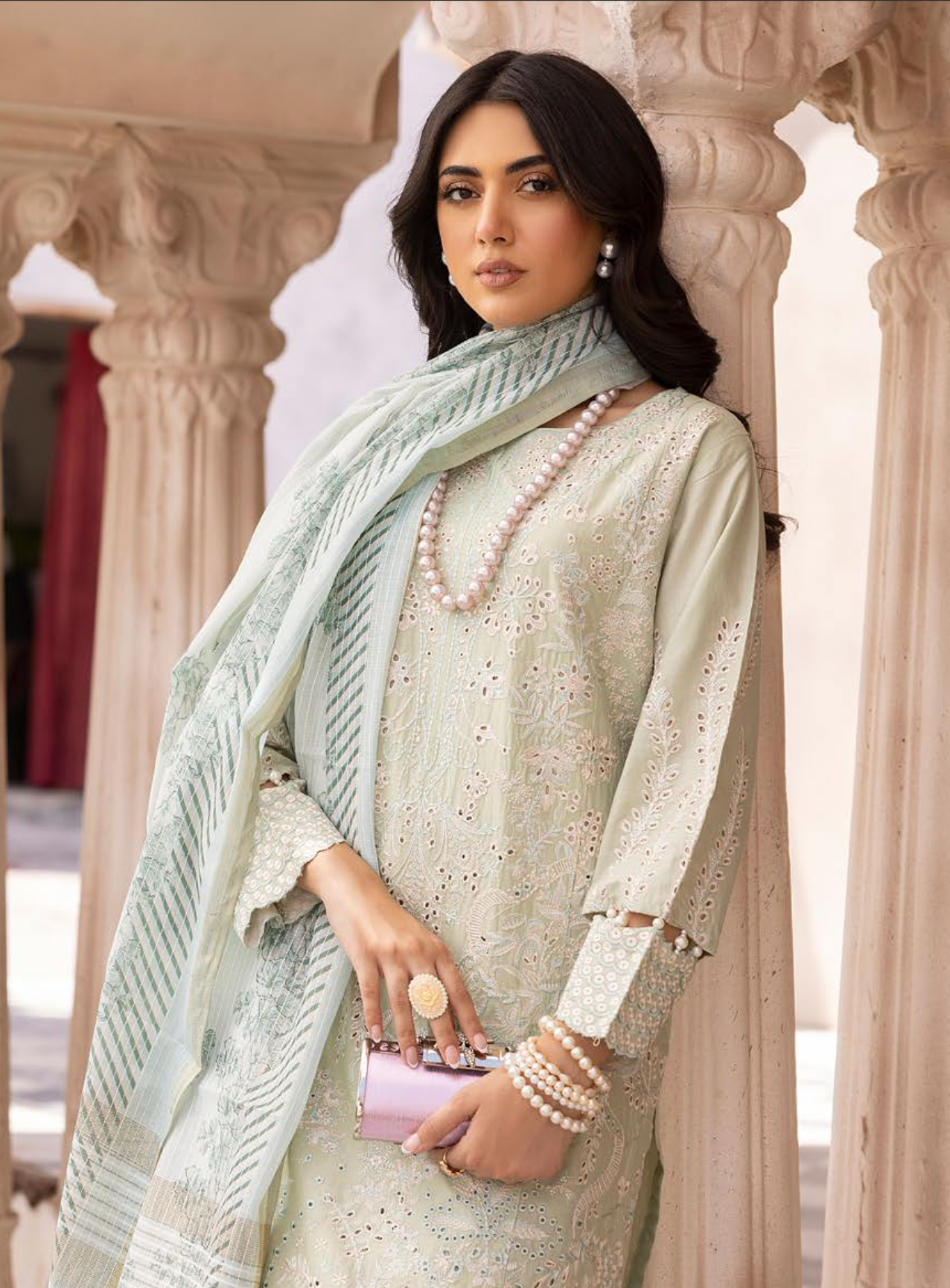 Green Chikankari Ladies Suit