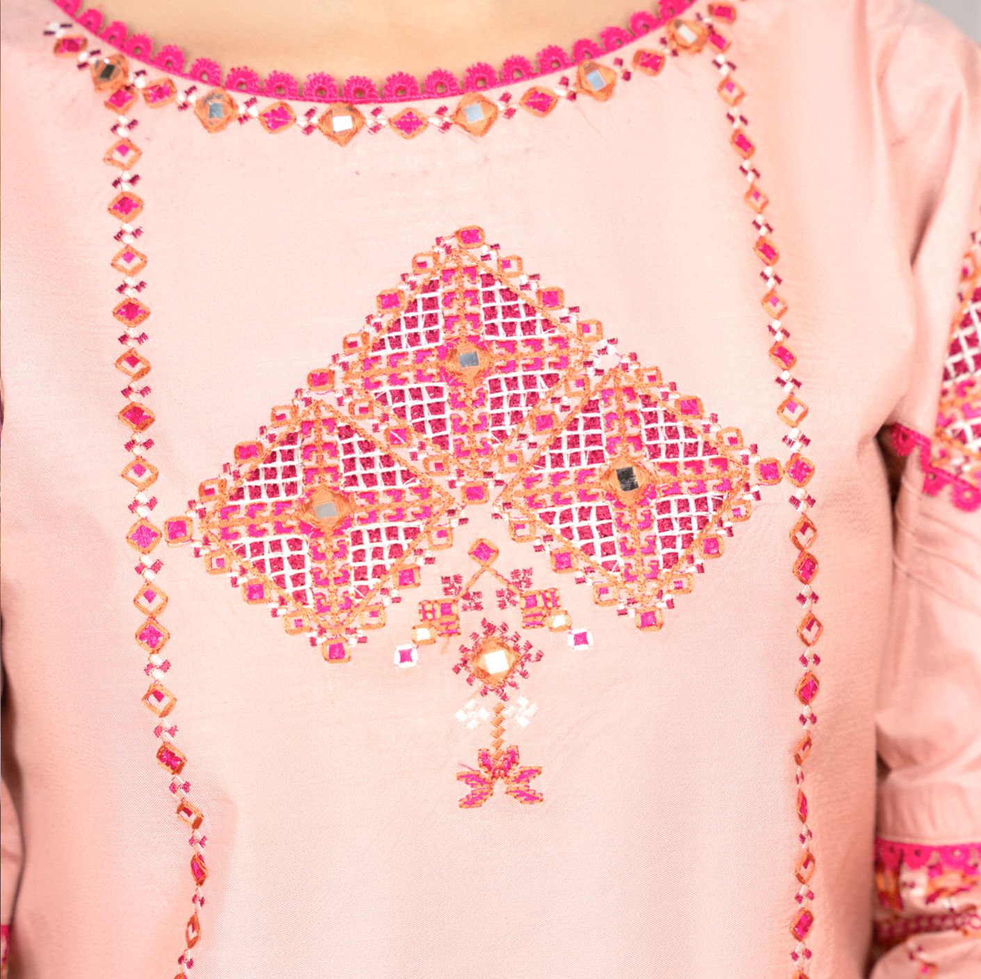 Pink Daisy Viscose Ladies Suit