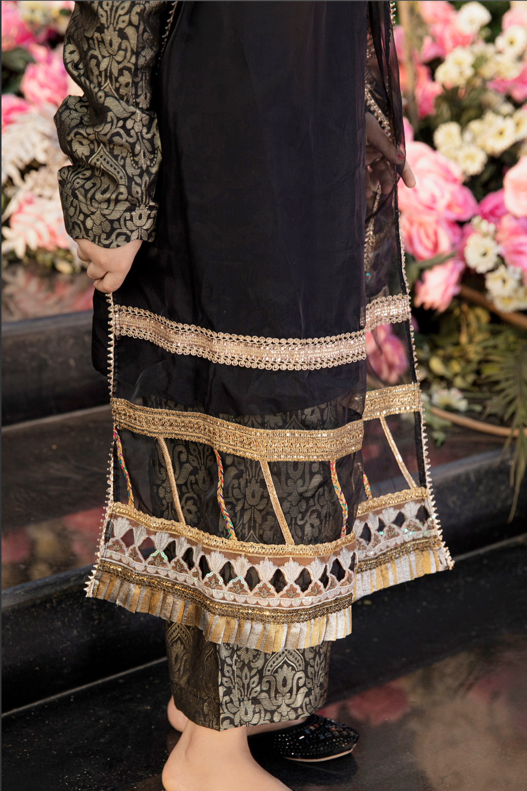 Black IVANA Luxury Girls Suit