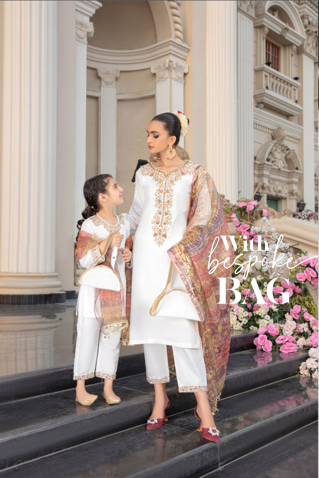 White IVANA Luxury Girls Suit