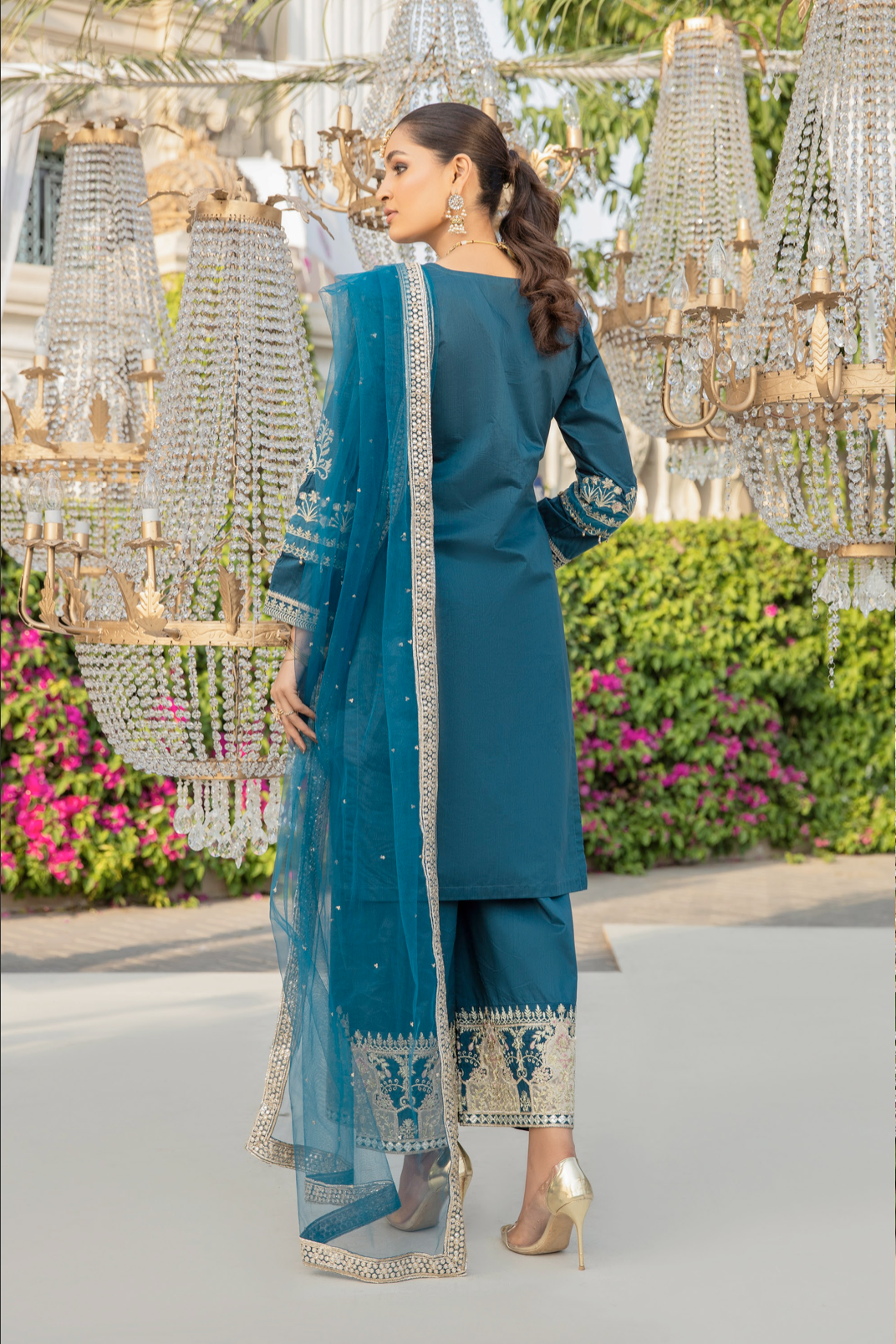 Dark Teal Blue IVANA Luxury Ladies Suit