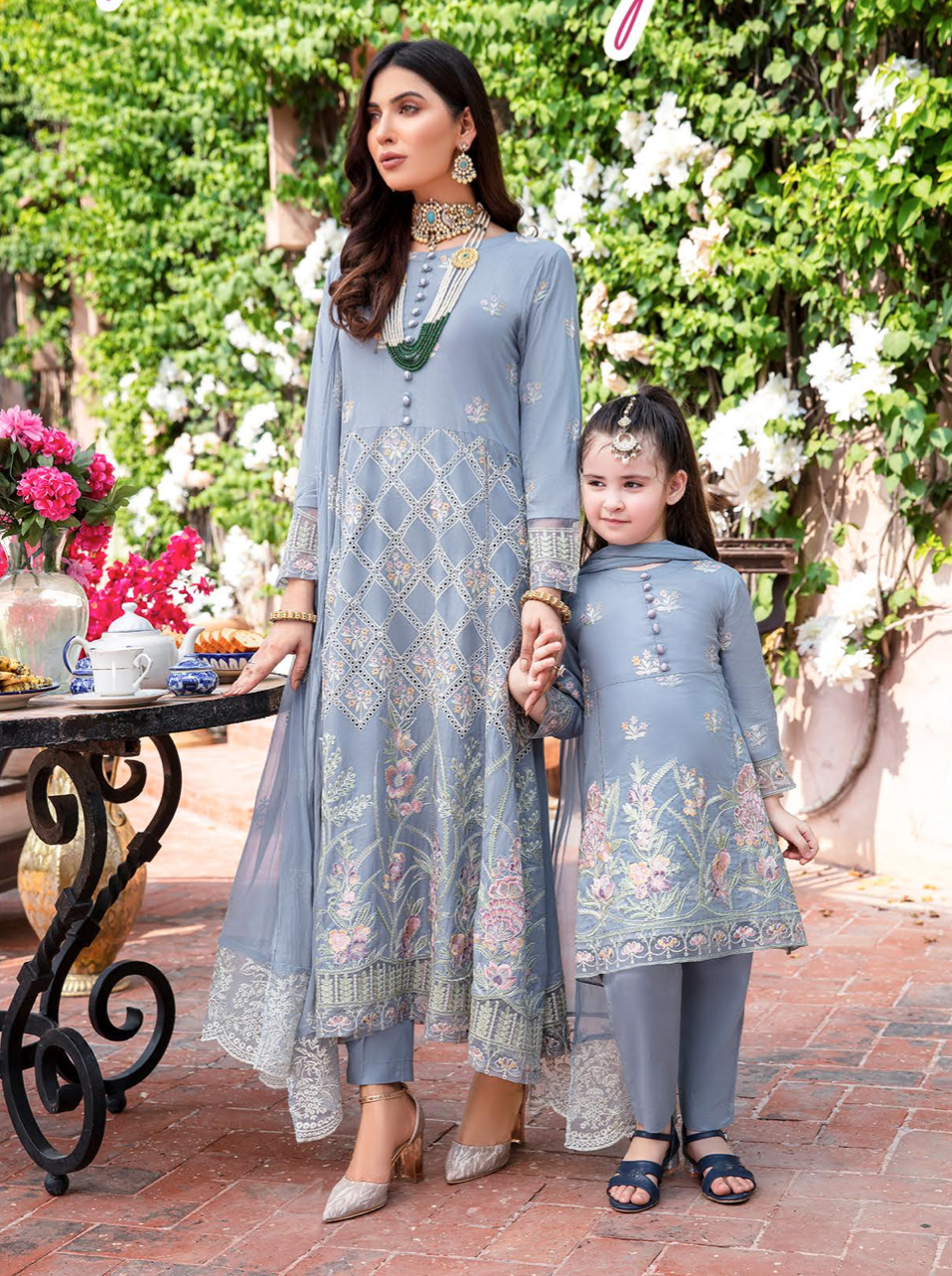 Blue Fiesta Luxury Lawn Ladies Suit