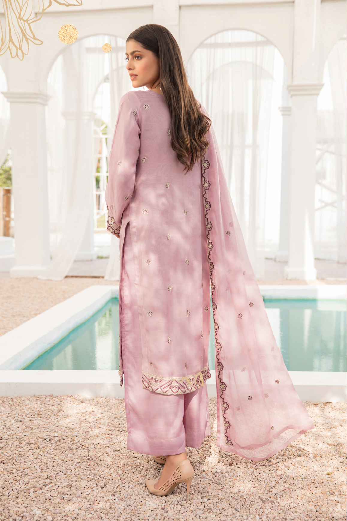 Lilac Evelyn Chiffon Ladies Suit