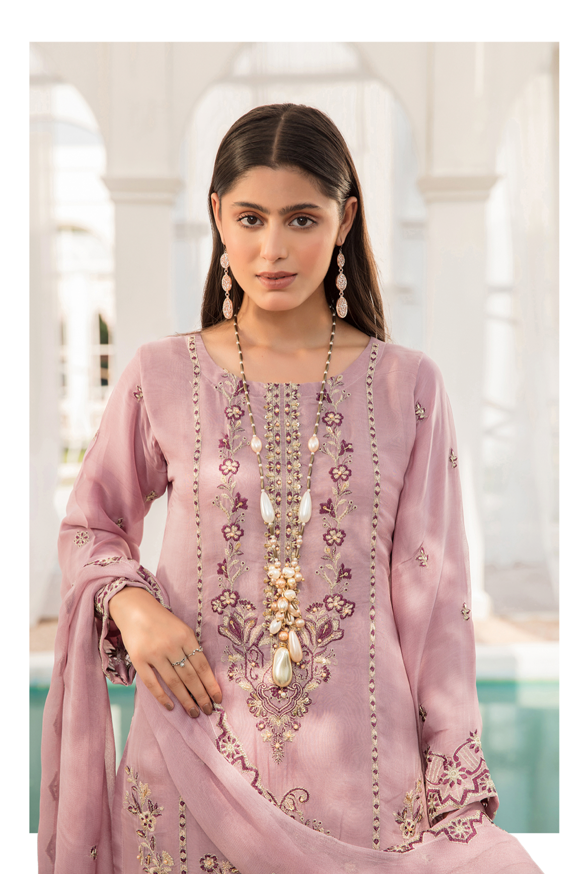 Lilac Evelyn Chiffon Ladies Suit