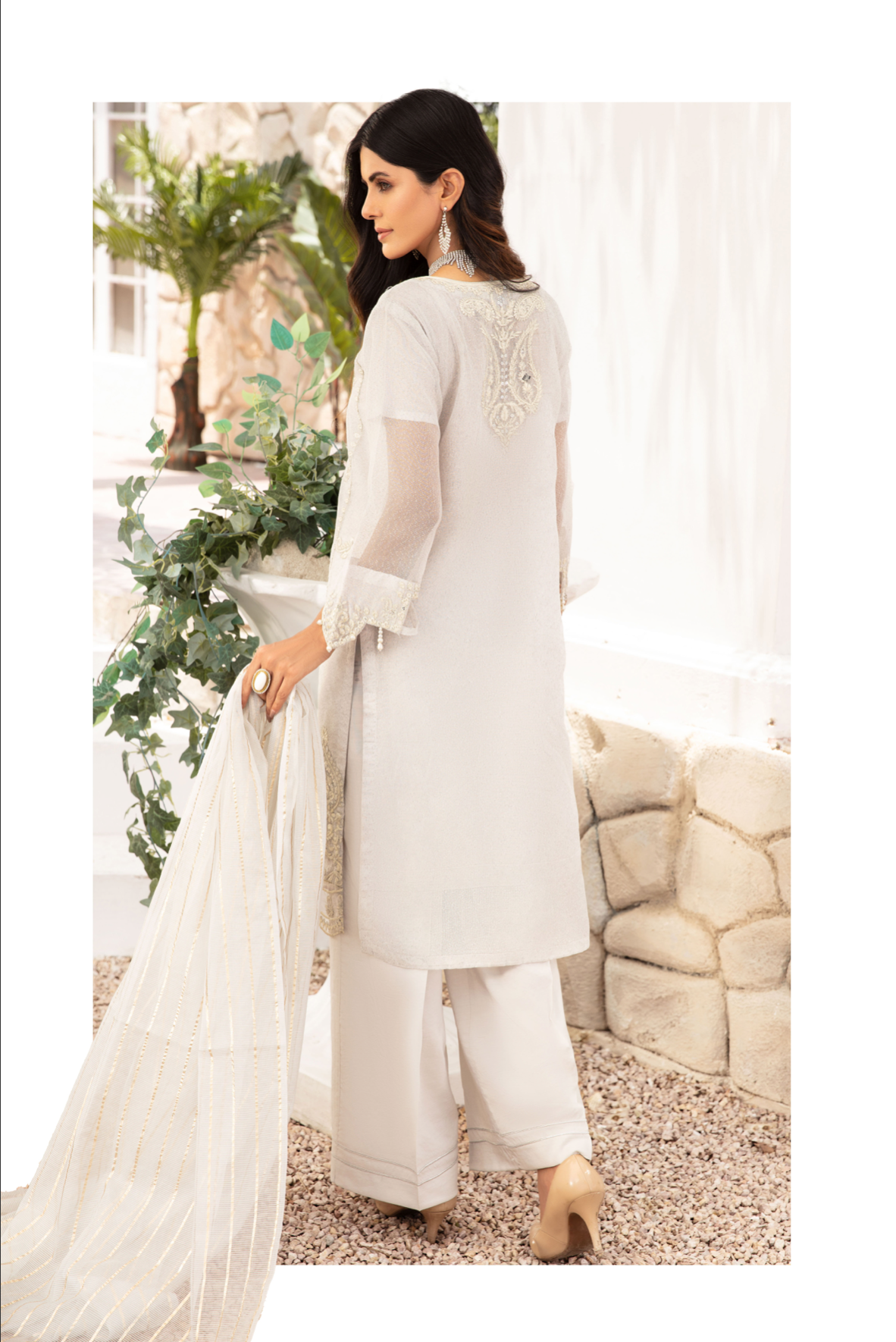 Light Grey Blair Soft Cotton Net Ladies Suit
