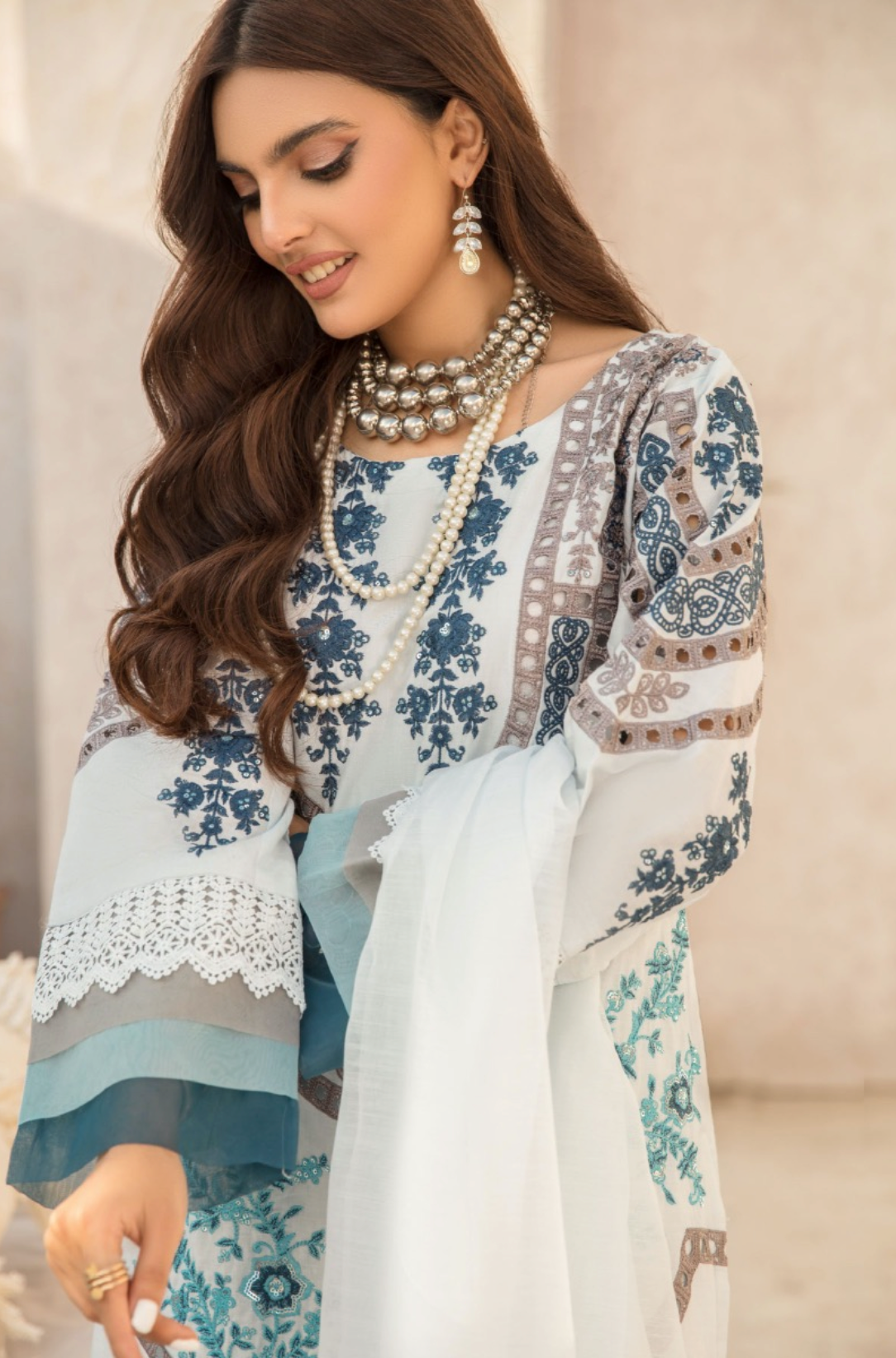 Light Blue Mahima Lawn Ladies Suit