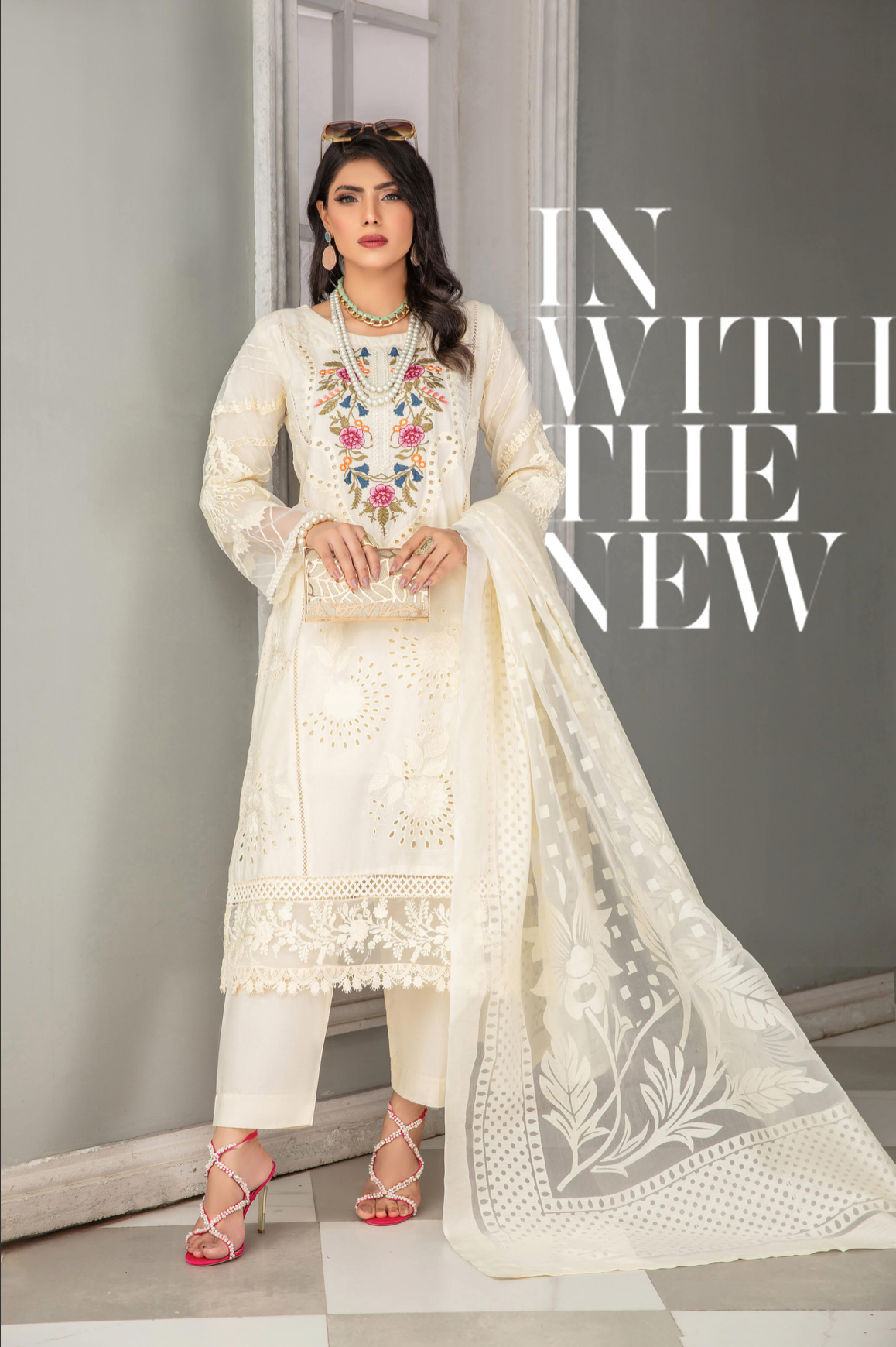 Cream Zoha Cotton Ladies Suit