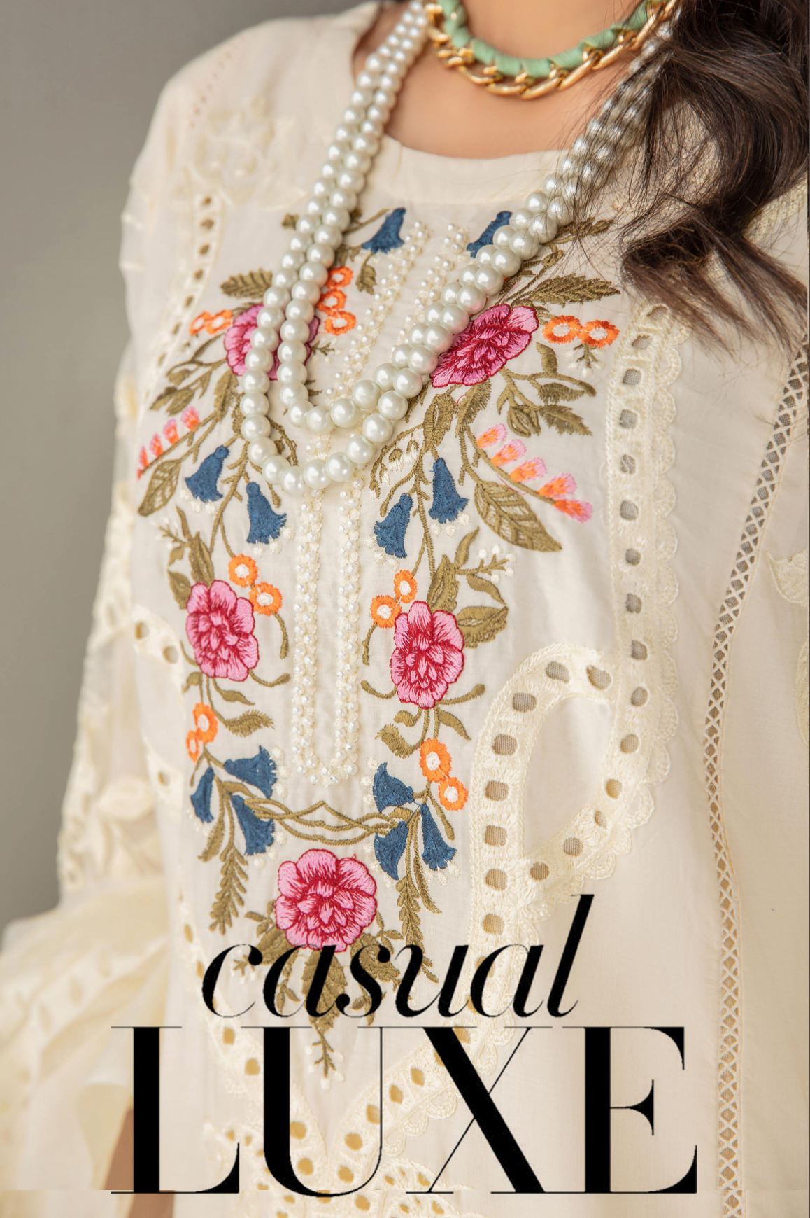 Cream Zoha Cotton Ladies Suit