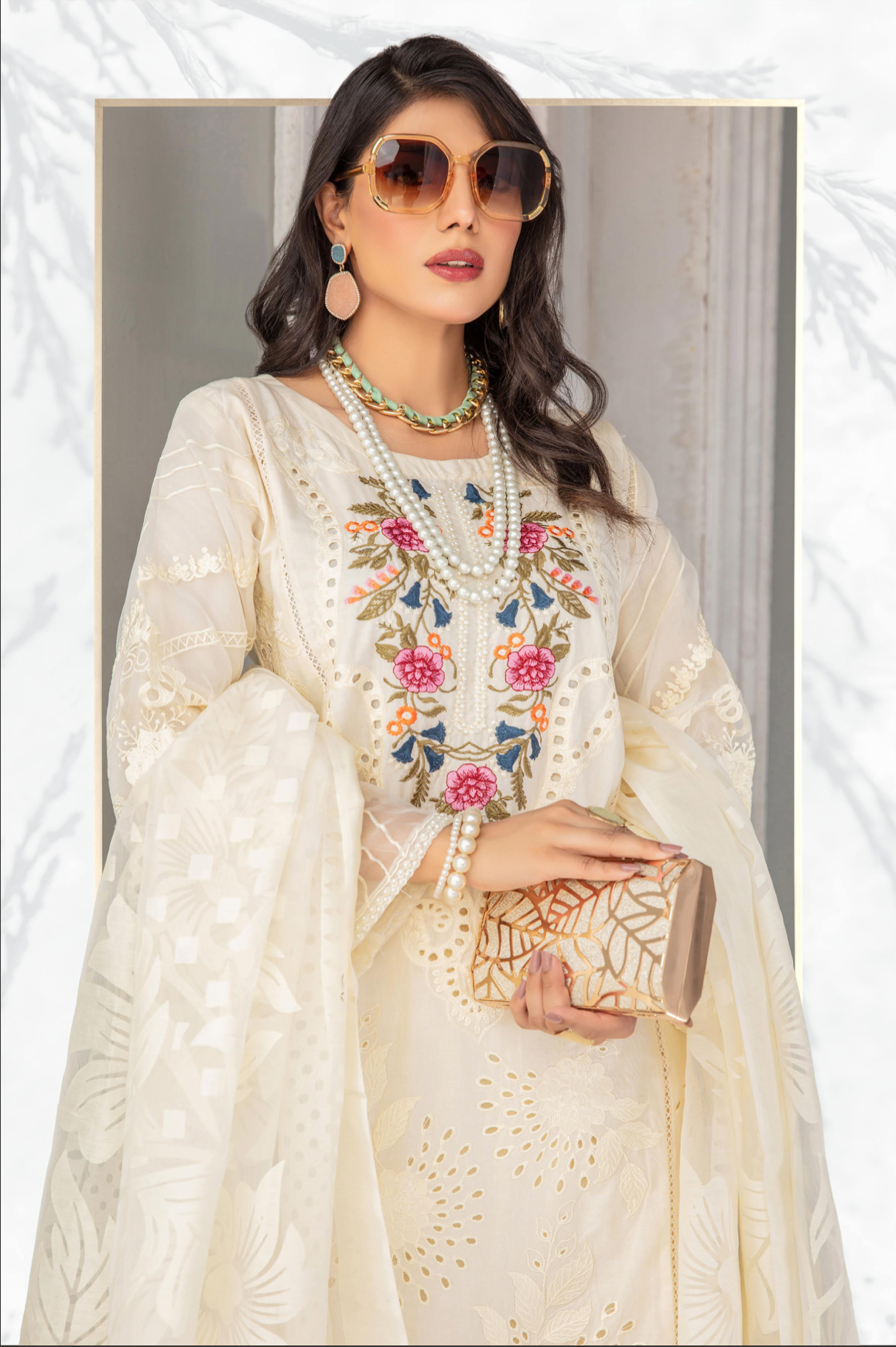 Cream Zoha Cotton Ladies Suit