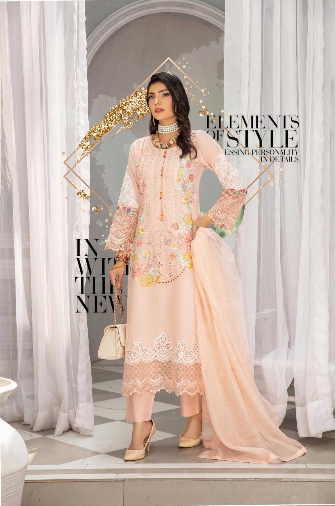Light Pink Zoha Cotton Ladies Suit