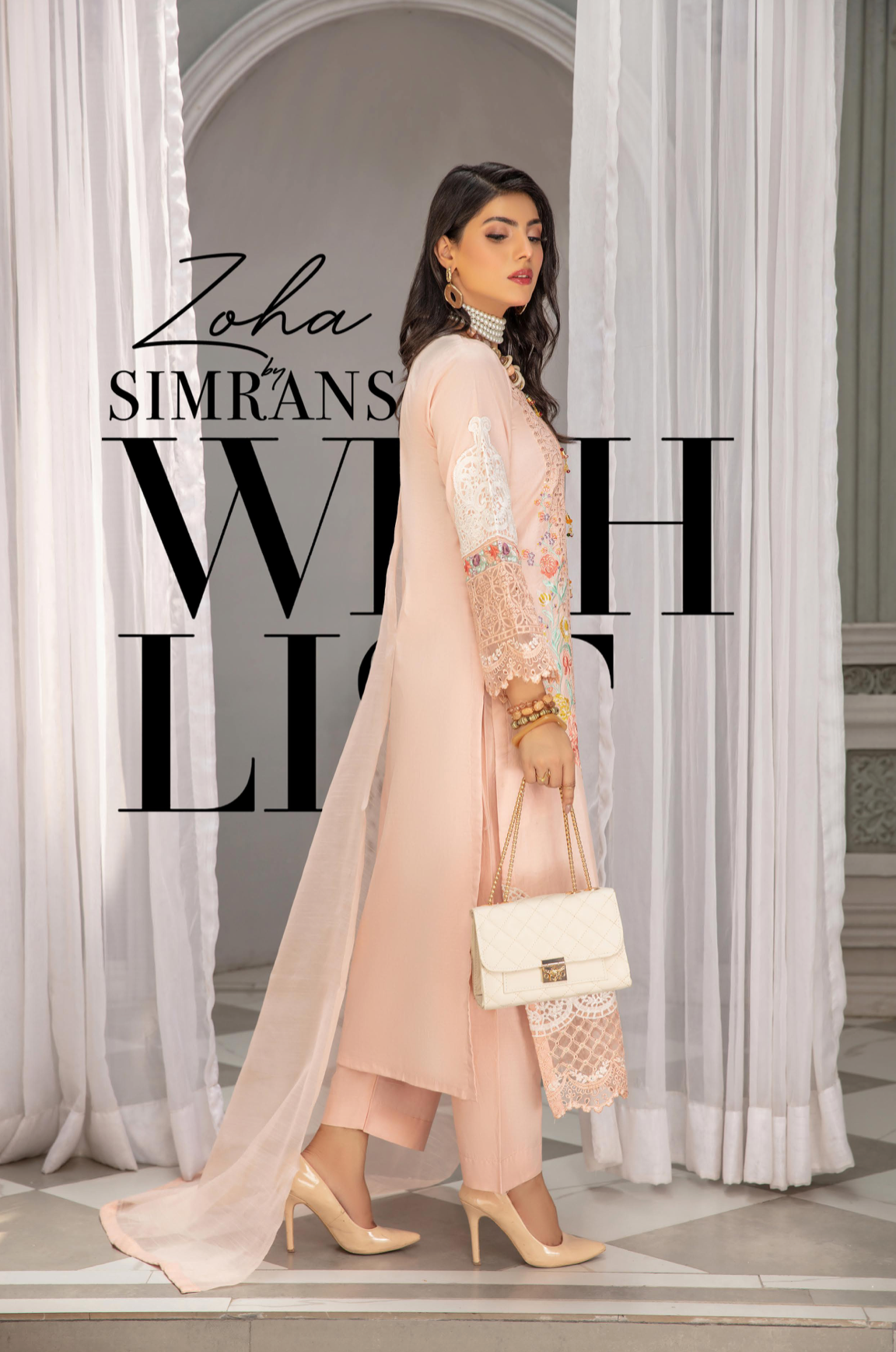 Light Pink Zoha Cotton Ladies Suit