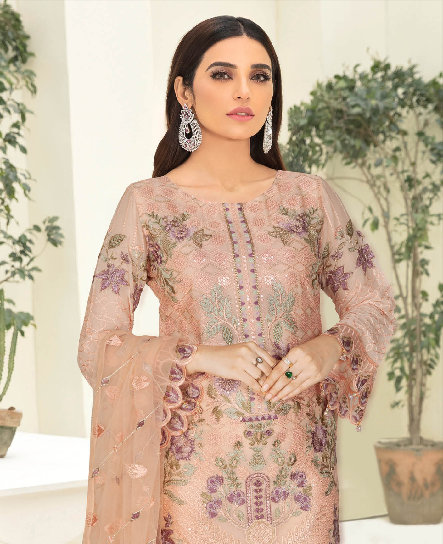 Pink Nayab by Ramsha Chiffon Ladies Suit