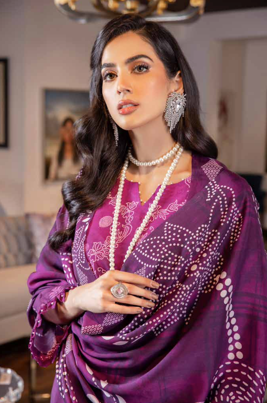 Purple Nureh Khaddar Ladies Suit