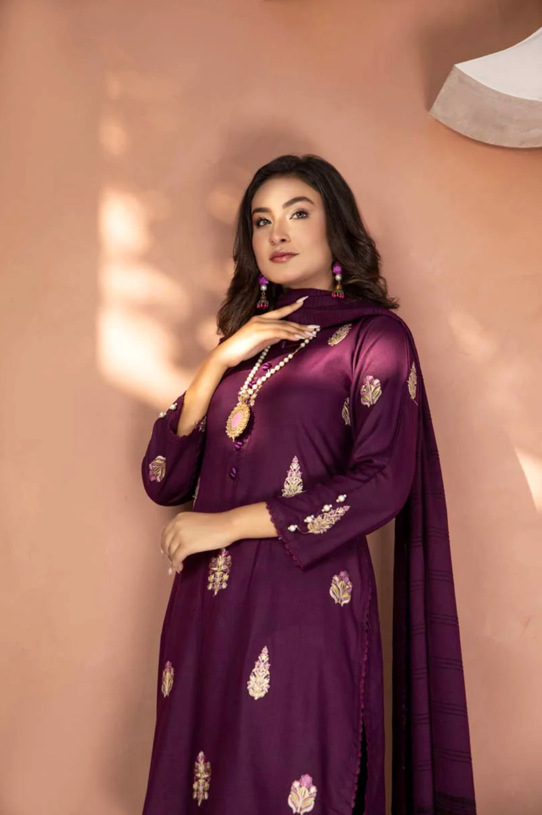 Purple Umang Dhanak Ladies Suit