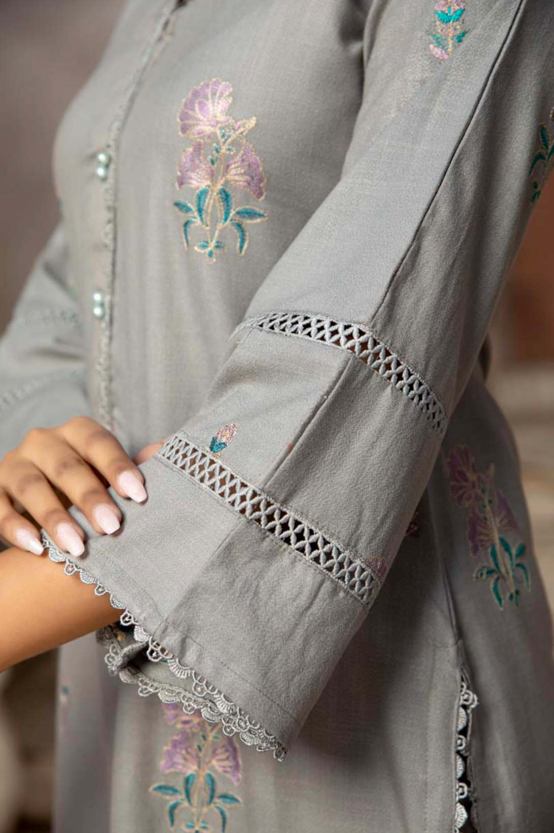 Grey Umang Dhanak Ladies Suit