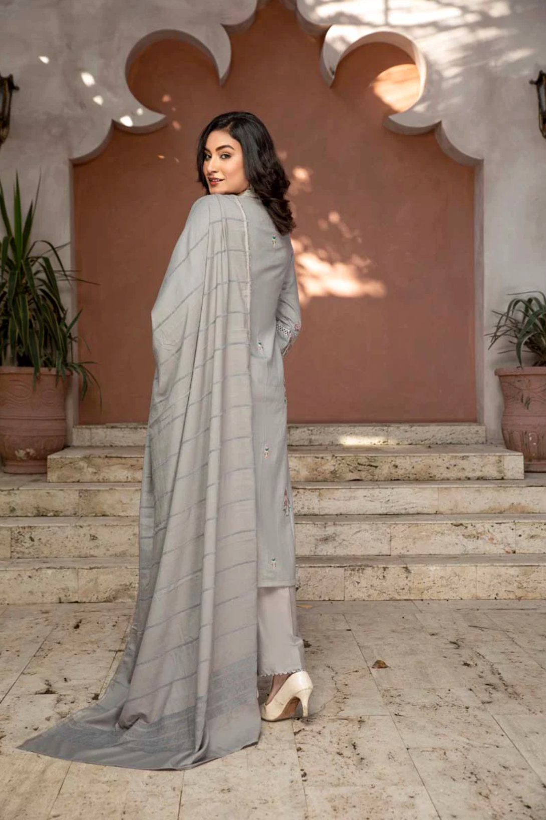 Grey Umang Dhanak Ladies Suit