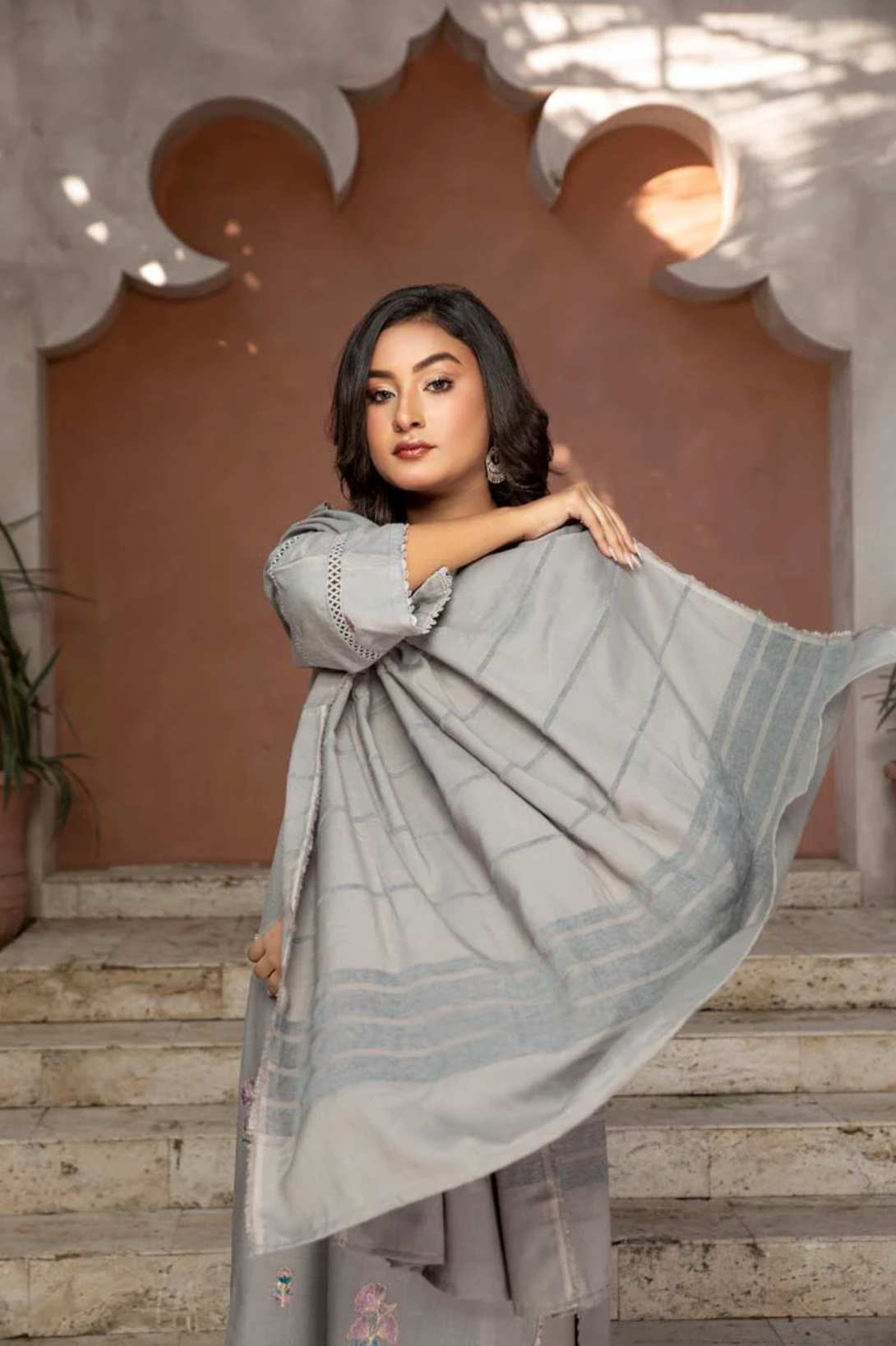 Grey Umang Dhanak Ladies Suit
