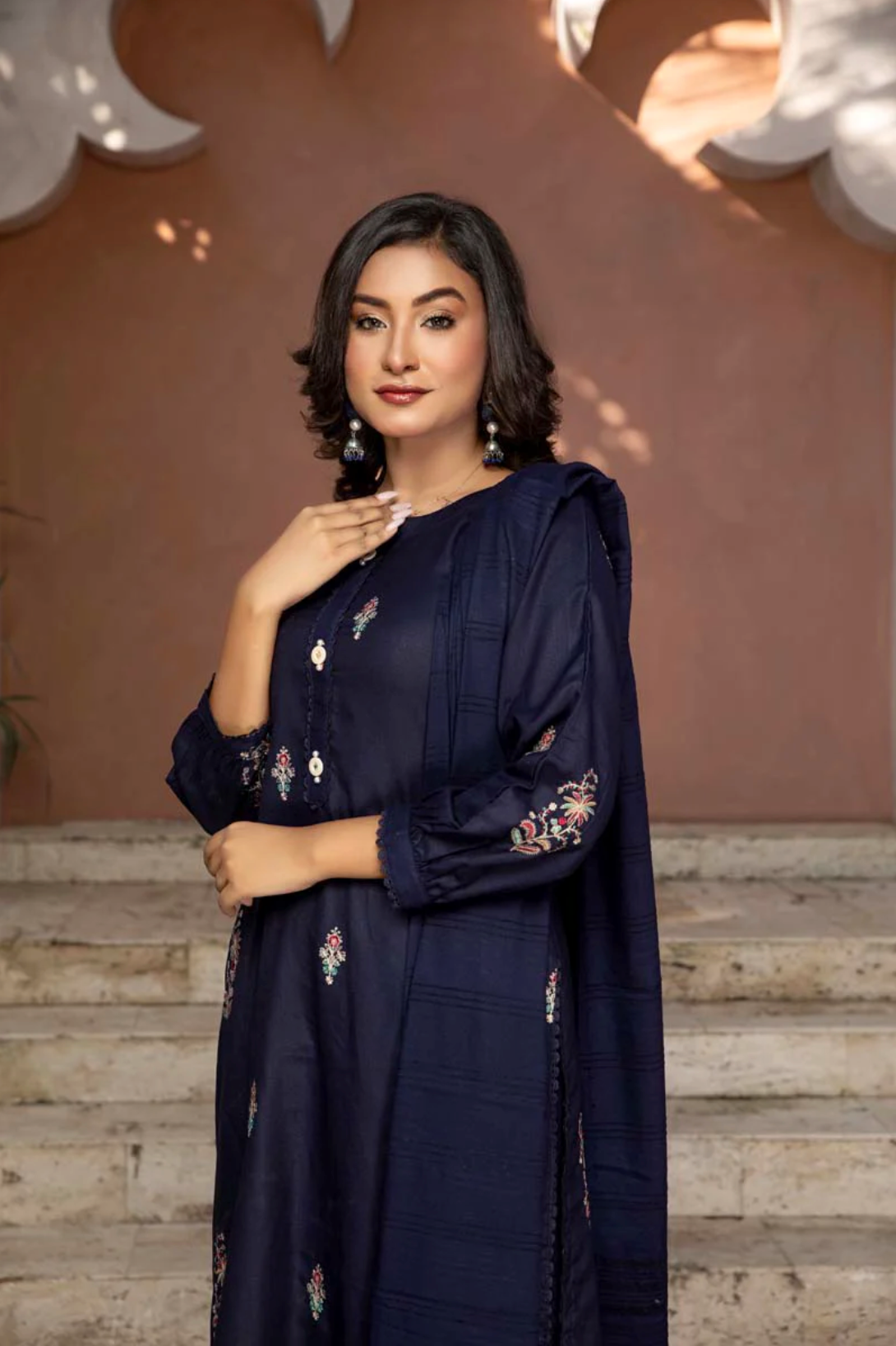 Navy Blue Umang Dhanak Ladies Suit