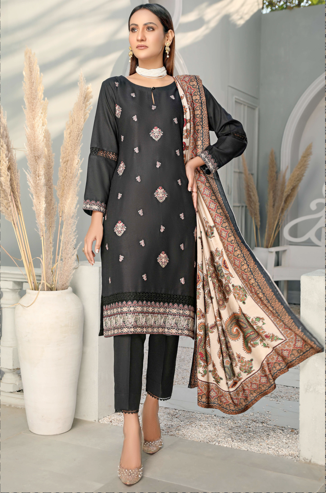 Black Alpine Kashmiri Ladies Suit