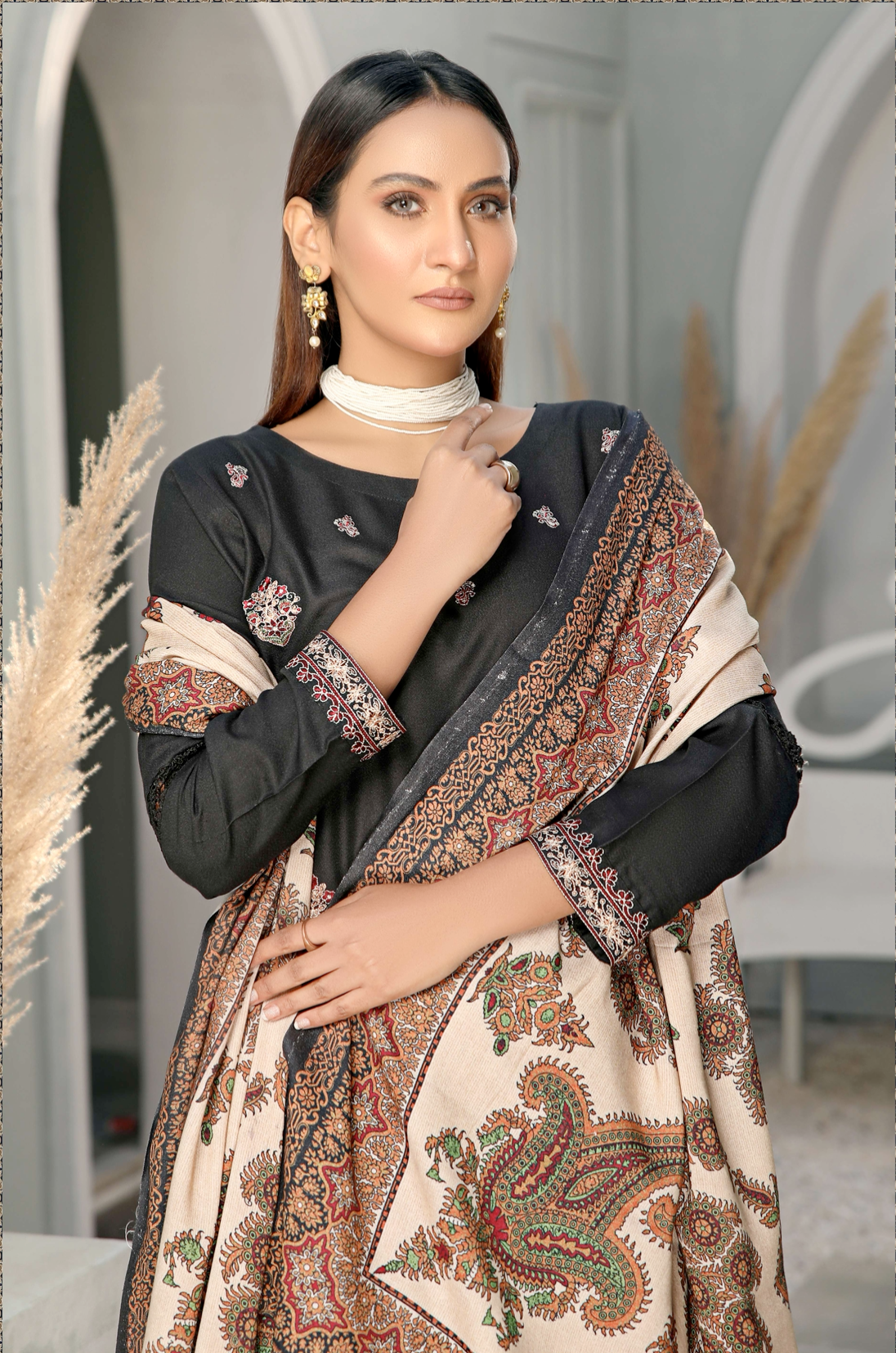 Black Alpine Kashmiri Ladies Suit