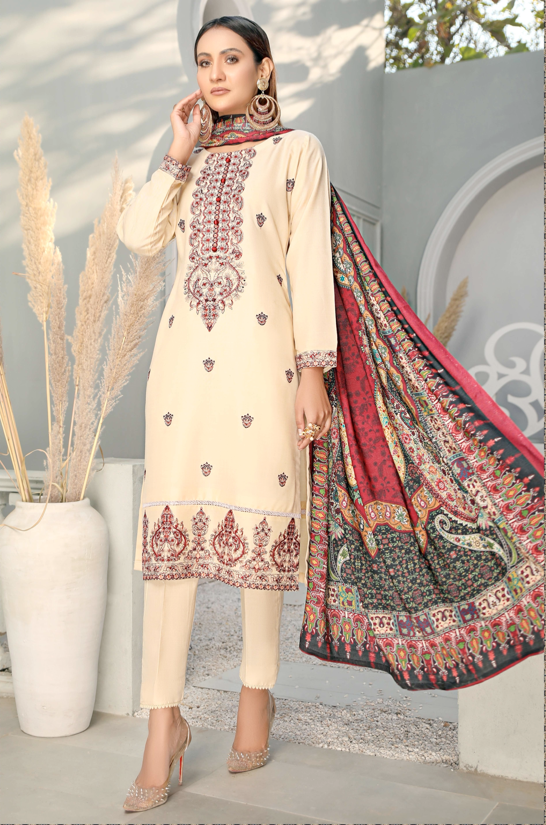 Beige Alpine Kashmiri Ladies Suit