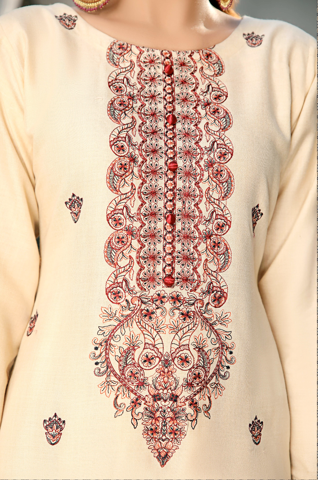 Beige Alpine Kashmiri Ladies Suit
