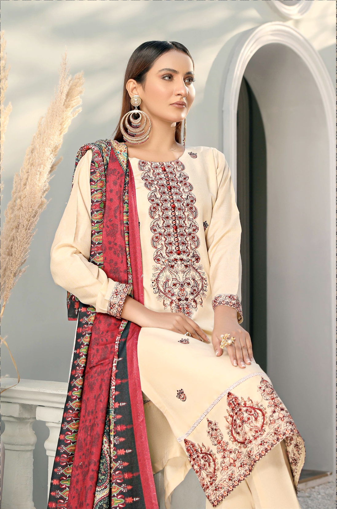 Beige Alpine Kashmiri Ladies Suit