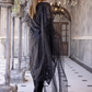 Black 'Baroque Lux' Soft Net Chiffon Ladies Suit