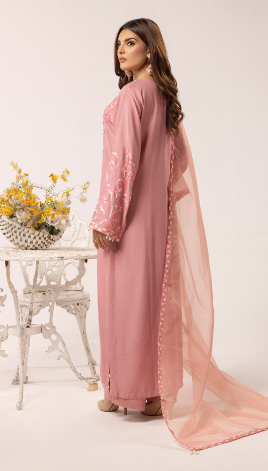Pink 'Florence' Linen Ladies Suit