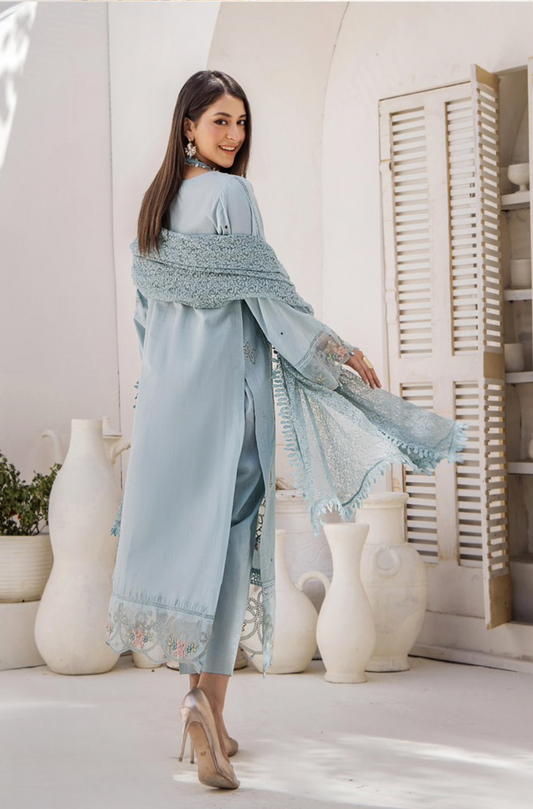 Blue Maria B Design Cotton Ladies Suit