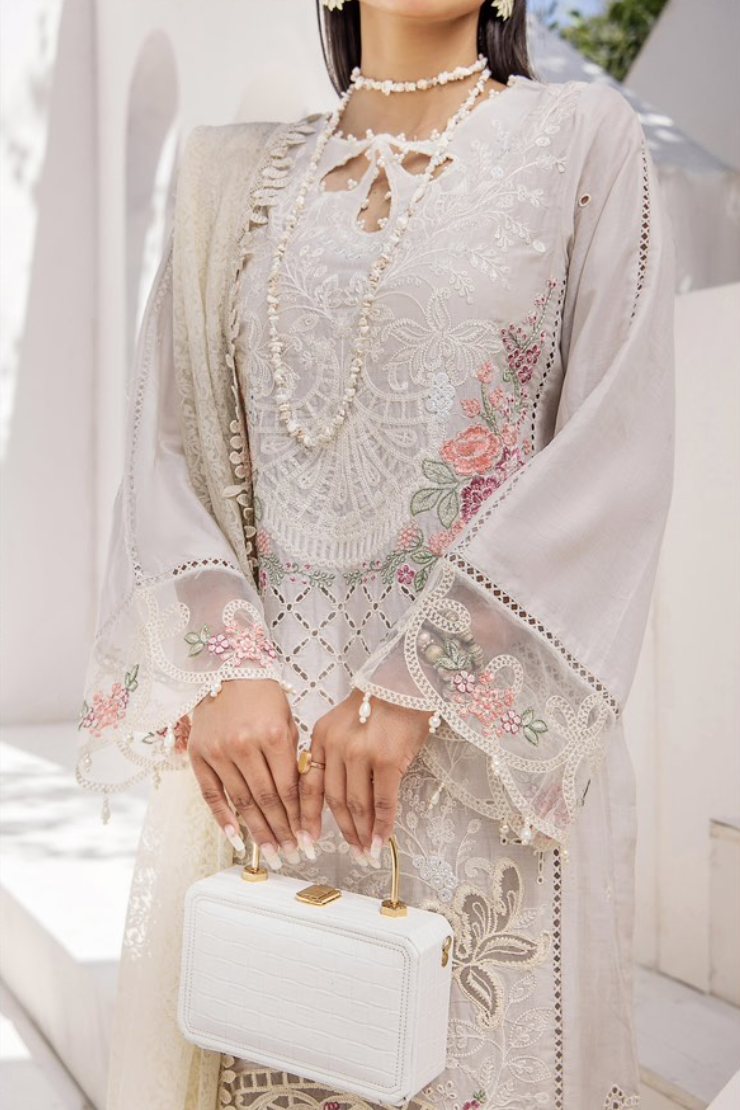 Light Beige Cream Maria B Design Cotton Ladies Suit