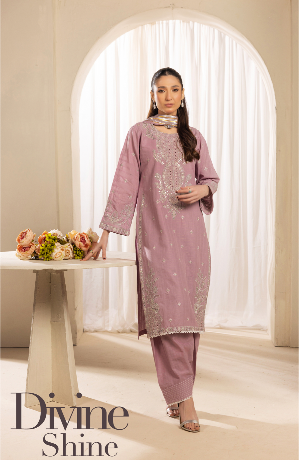 Lilac 'Senorita Lux' Cotton Ladies Suit