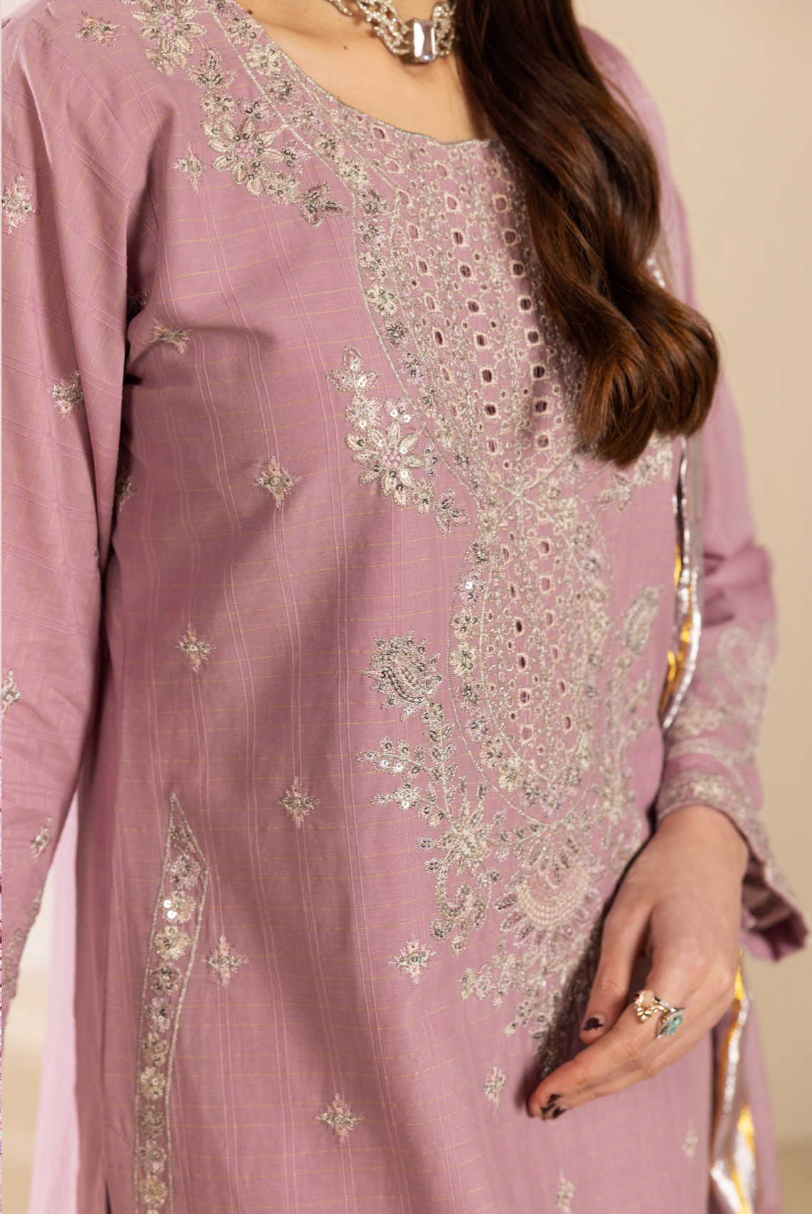 Lilac 'Senorita Lux' Cotton Ladies Suit
