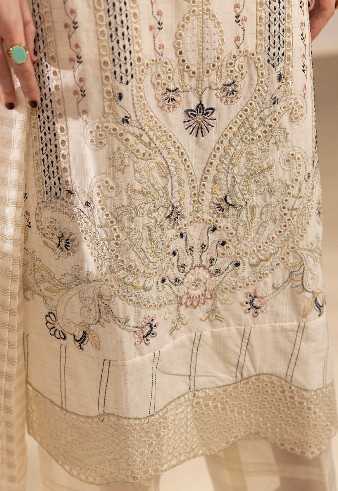 Cream 'Senorita Lux' Cotton Ladies Suit