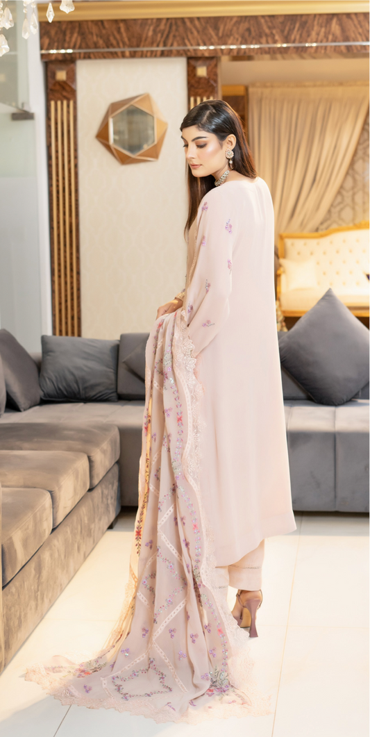 Nude Munira Designer Chiffon Ladies Suit