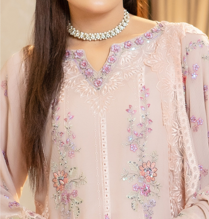 Nude Munira Designer Chiffon Ladies Suit