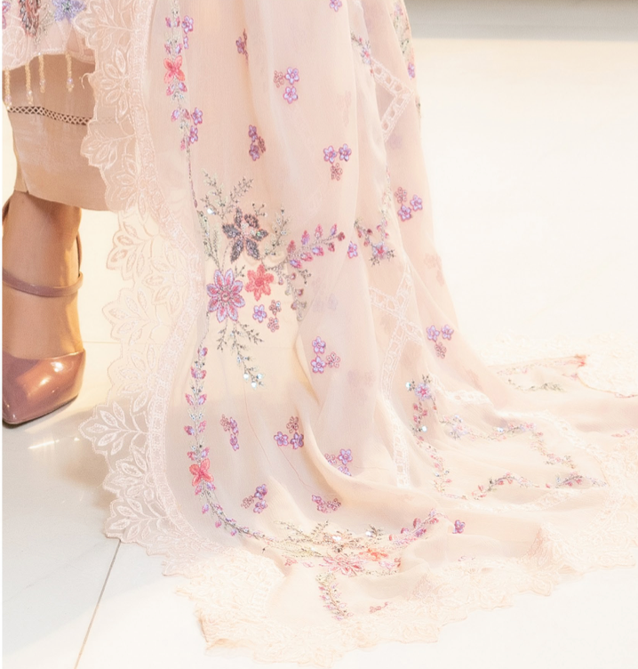 Nude Munira Designer Chiffon Ladies Suit